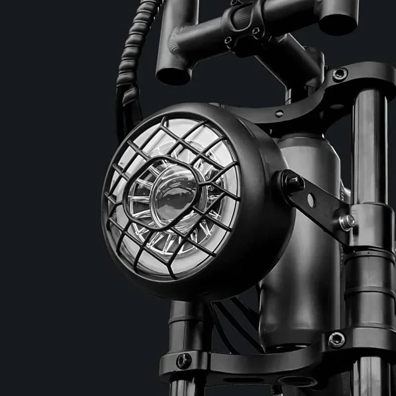 ABVH Retro Bike Headlight for 48V/36V systems - Set front lights and LED rear lights for Fat Tire electric bike