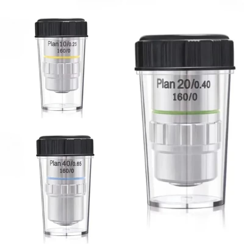 195 Flat Field Achromatic Telephoto Objective PLAN 10X/20X/40X Vickers Microhardness Tester Specialized Microscope Lens