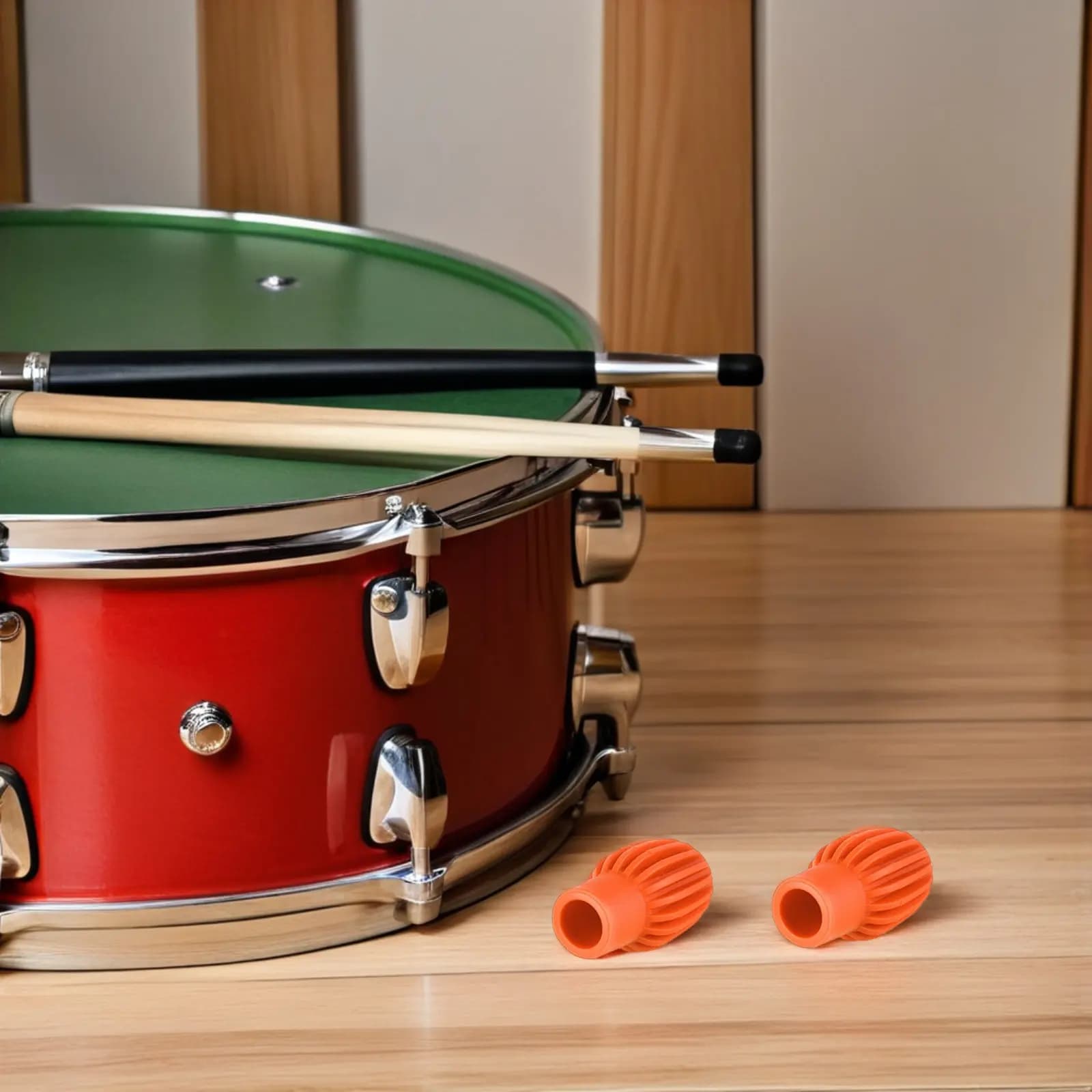 6Pcs Silicone Drumstick Noise Reducers Quiet Practice Covers Drum Mute Pads Soft Sound Dampening Accessories for Silent Drum
