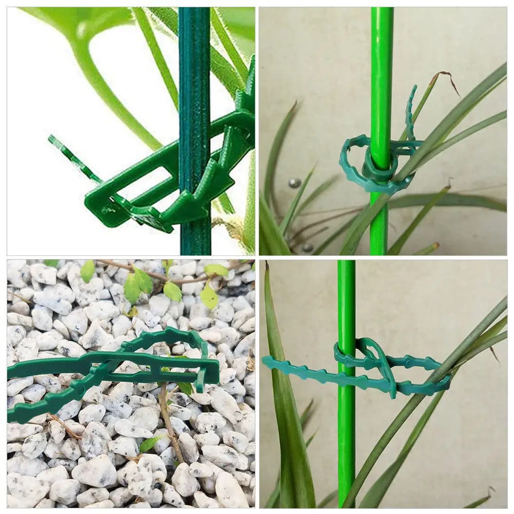 120 Pezzi Fibbie per Fissaggio Piante e Alberi, Robuste Fascette in Plastica per Viti, Flessibili Nastri per Giardino, Riciclabili