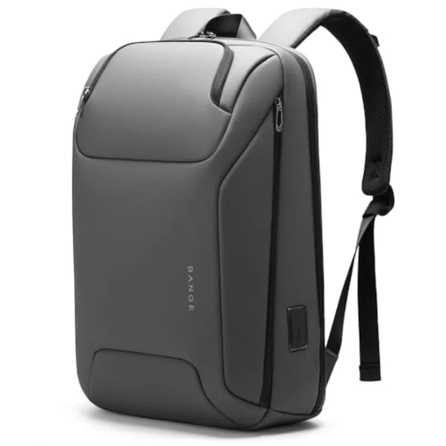 Zaino porta PC business da 15.6 pollici per uomo e donna, resistente all'acqua, zaino da viaggio smart con porta USB per la ricarica.