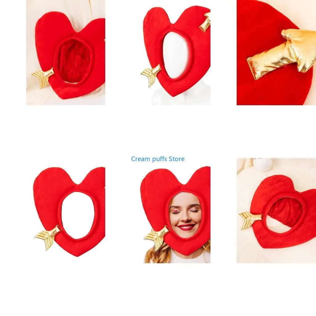 50LE 3D Love Hat for Masquerade Lovely Valentine Party Hat Funny Headgear Hat