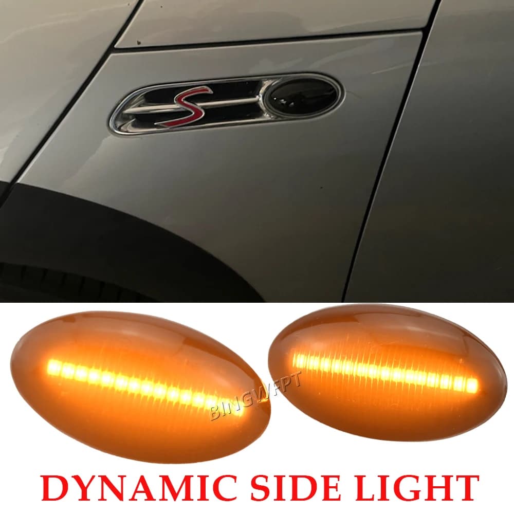 2X indicatore di direzione laterale dinamico a LED di alta qualità per BMW MINI Cooper R50 R52 R53 2002-2008