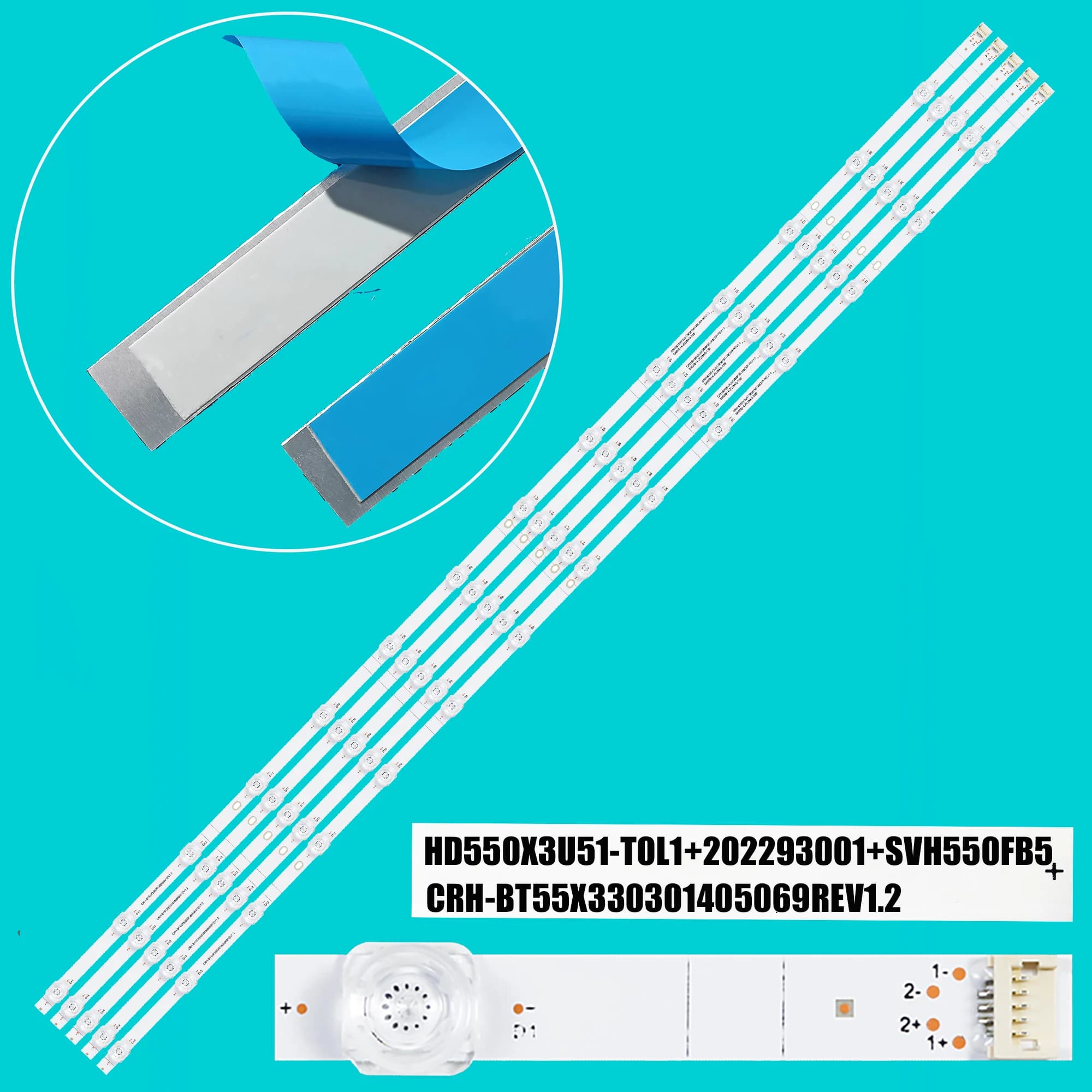 Striscia di retroilluminazione a LED per H55B7500 55E7GQ 55E76GQ 55E78GQ SH55D14-ZC29AG-03D JHD550X3U51-T0L1 AUO HV550QVN10.0