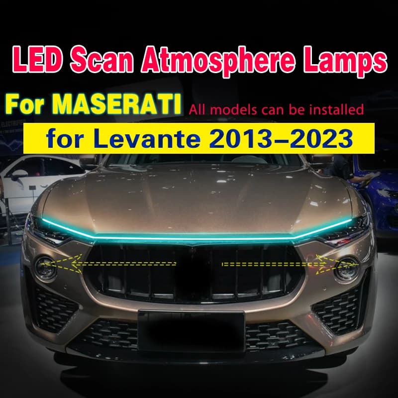 LED DRL 12v Per Maserati Levante 2013-2023 Luci Diurne Auto Fari Scansione Avviamento Auto Lampade Atmosfera Decorativa