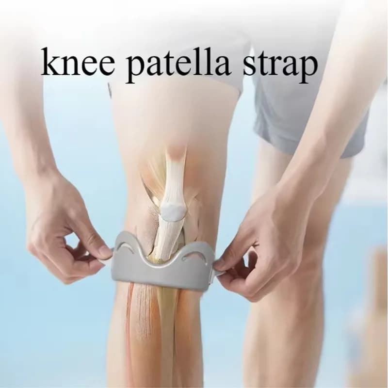2 Pezzi Fascia di Supporto Regolabile in Silicone per Tendine Rotulea, Supporto per Ginocchio, Fascia per Tendinite, Stabilizzatore Rotuleo per Calcio e Corsa