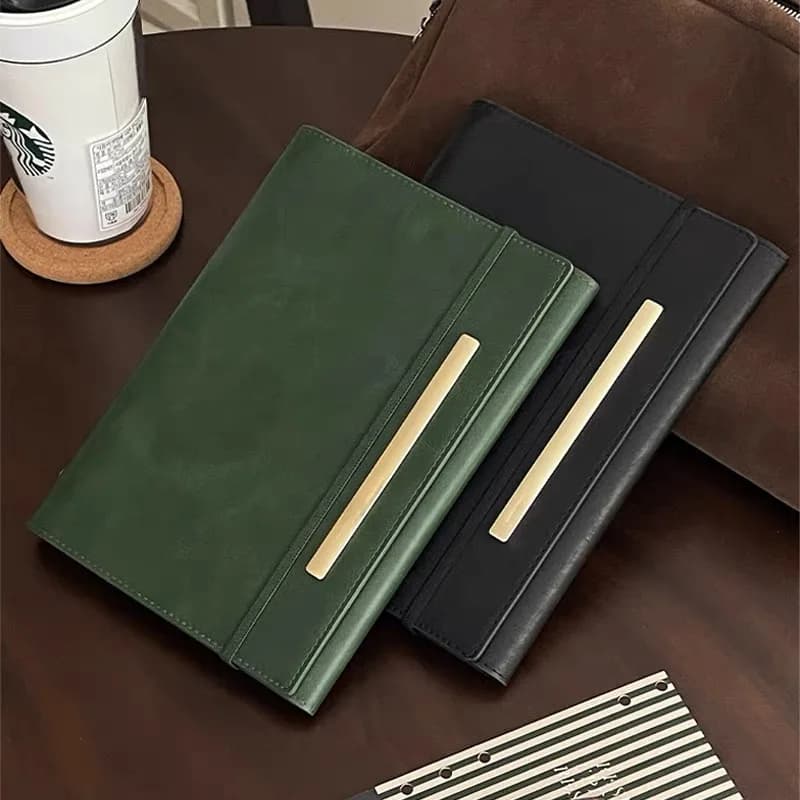 A5 Loose-leaf Notebook Binder Bandage Diary Business work Notepad retro leather surface Journal Office School Stationery