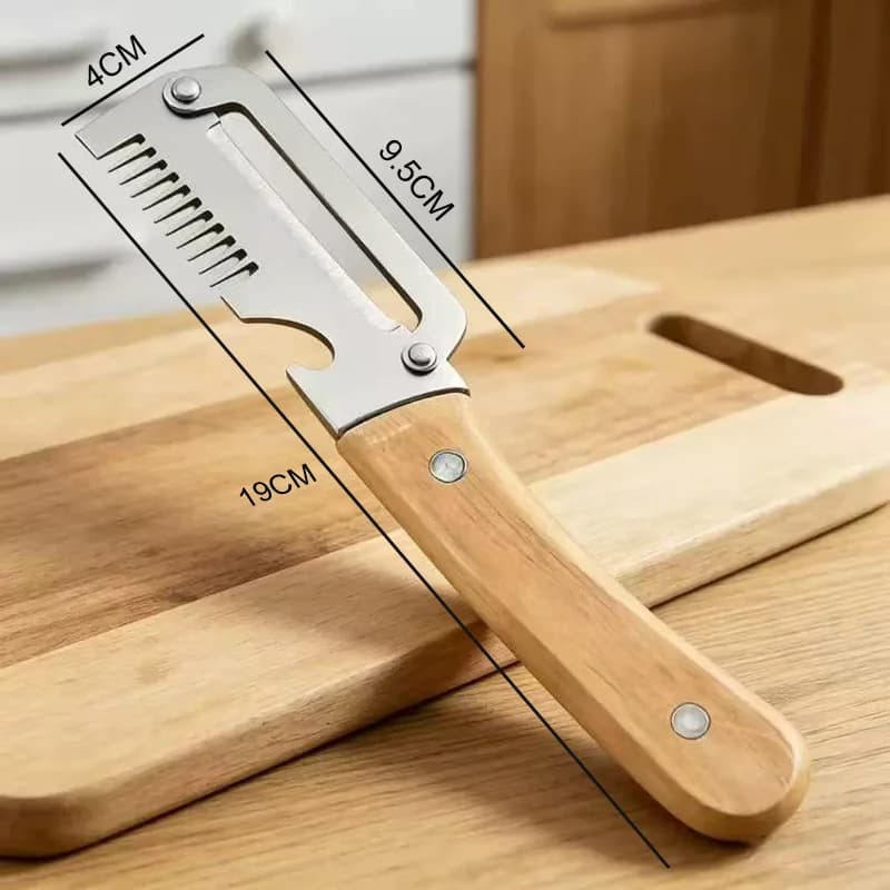 WXCOO MultiFunction Kitchen Peeler Stainless Steel Vegetable Peeler 2-in-1 Bottle Opener Fruit Paring Knife Specific Peeler