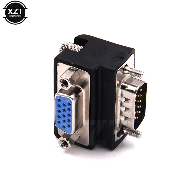 90 Degree Down Right Angled VGA SVGA Male To VGA 15Pin Female Monitor Adapter for PC Laptop TV Extender Video Adapter
