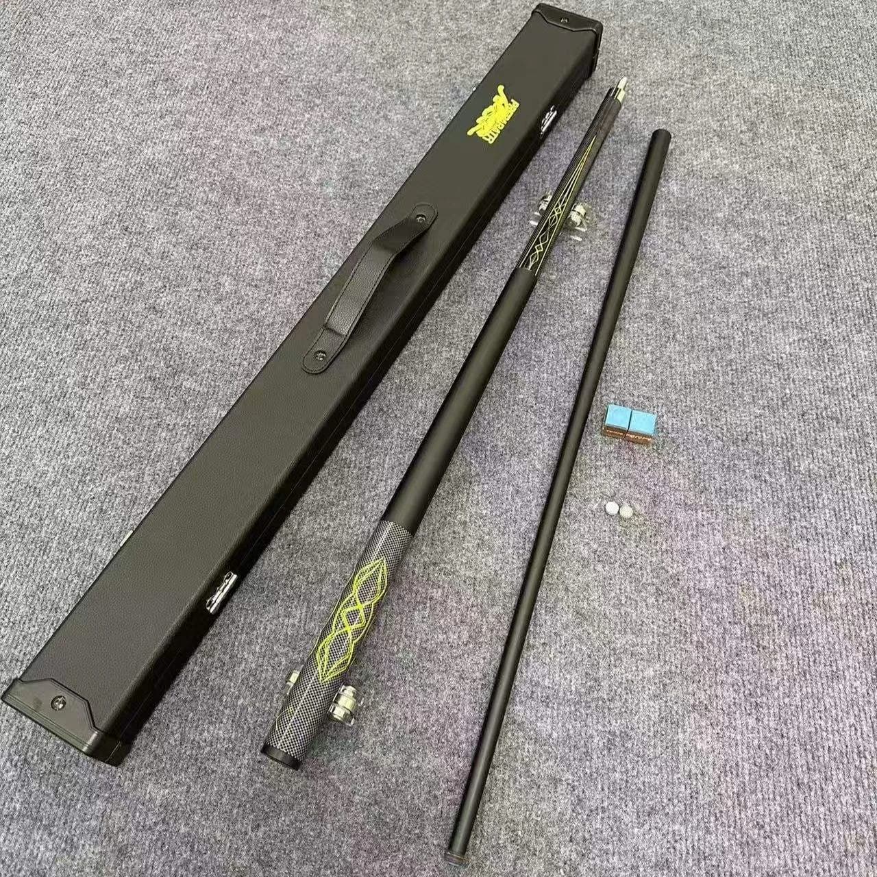 Set Completo Professionale per Biliardo Americano, Stecca in Fibra di Carbonio, 9.8/11.5/13mm