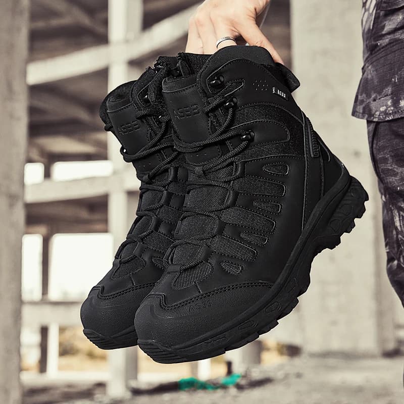 Men Tactical Boots Lace Up Brand Ankle Hiking Shoes Desert Work Boot Waterproof Size Plus Unisex Climbing Shoes for Men