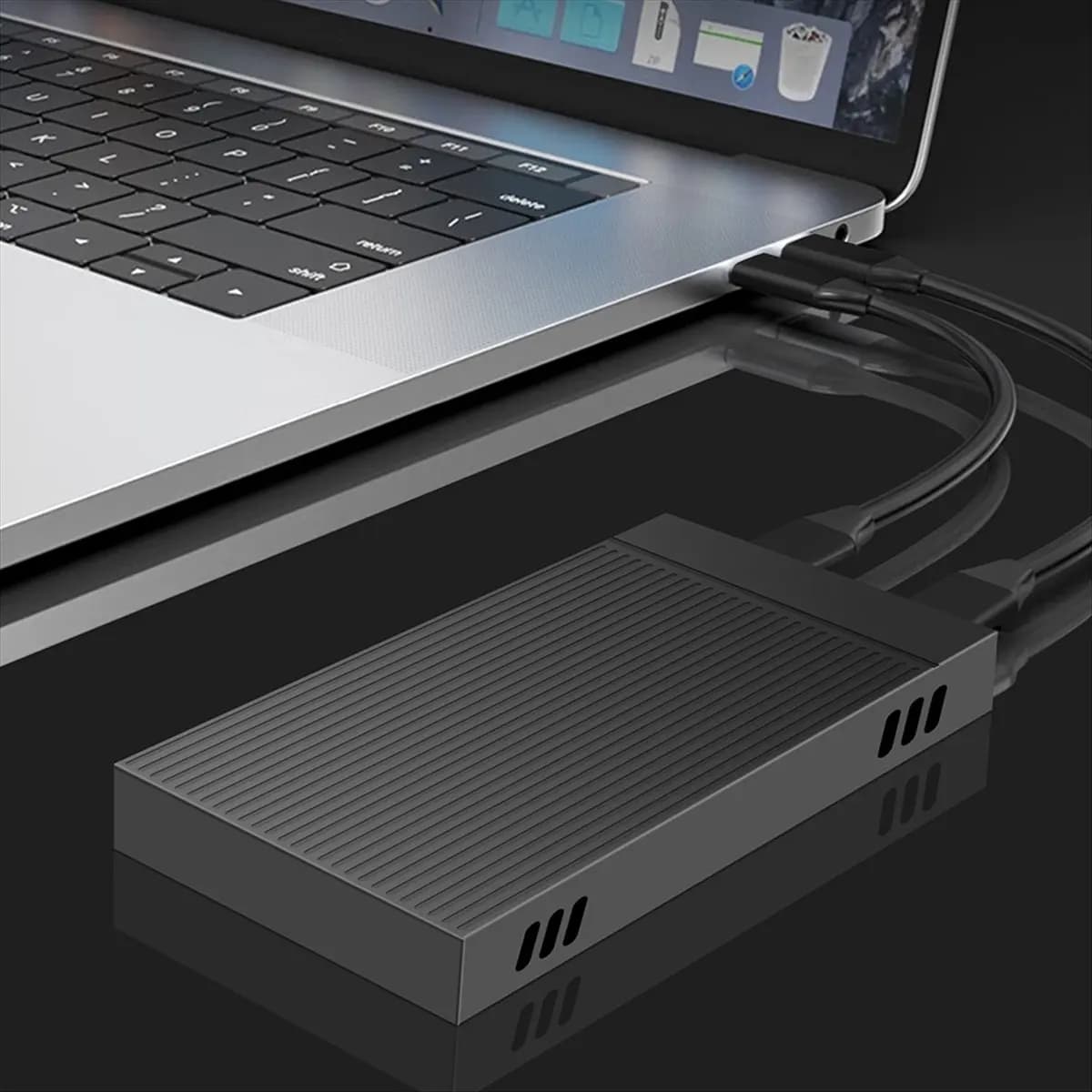 INABEZ Docking Station M.2 NVMe SSD 10Gbps, Case in Alluminio a Doppio Slot per PC e Laptop