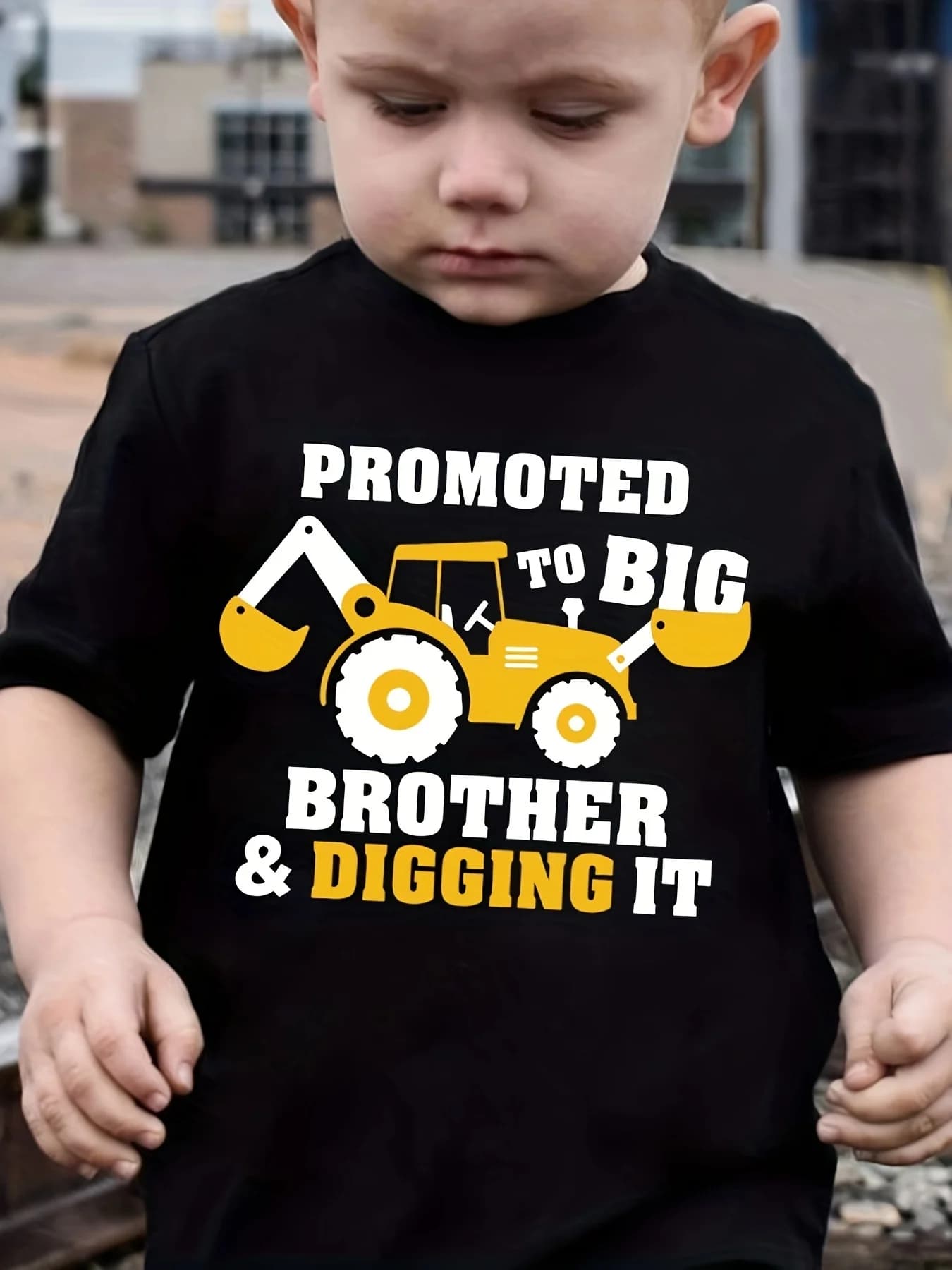 Boys‑Summer‑Cartoon‑Excavator‑Print‑Crew‑Neck‑Short‑Sleeve‑Casual‑Kids‑T‑Shirt
