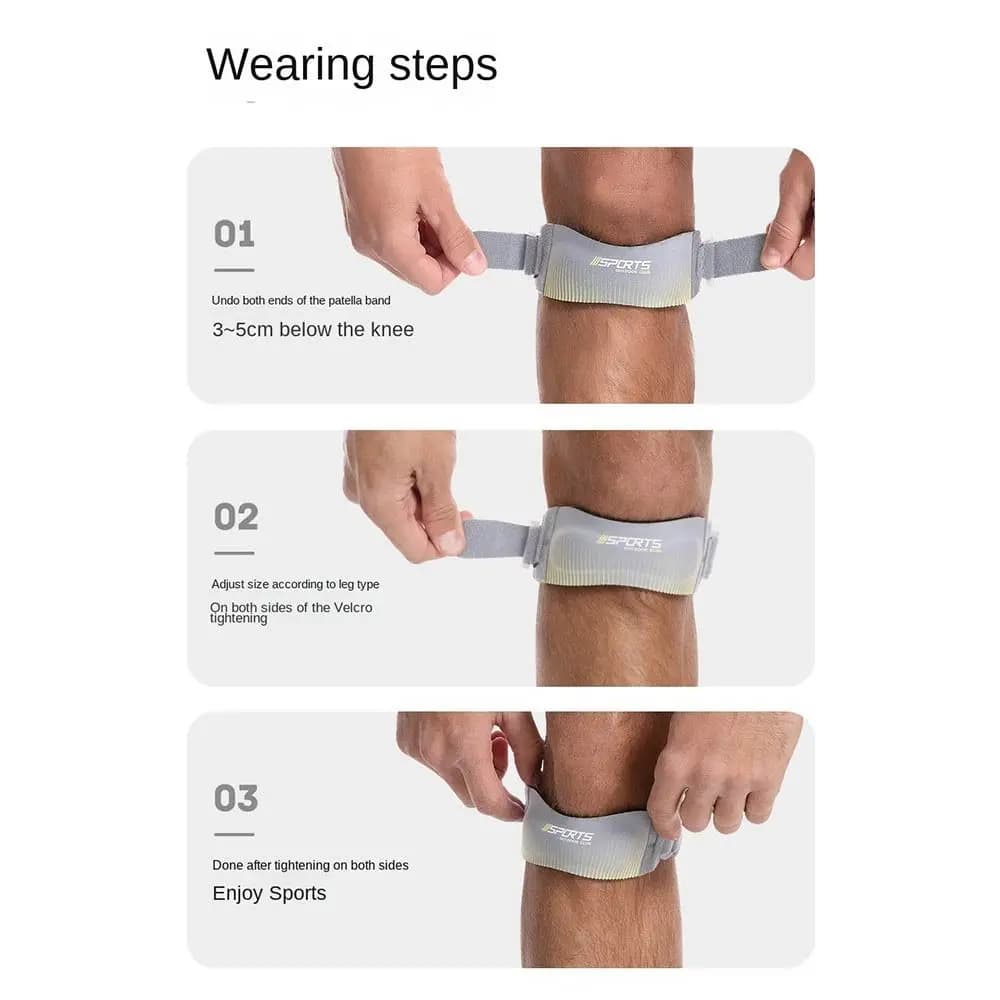 Ginocchiera in neoprene per rotula, cinturino di supporto, design antiscivolo, traspirante, sportiva, per ginocchio, tendine rotuleo, stabilizzatore, ammortizzatore