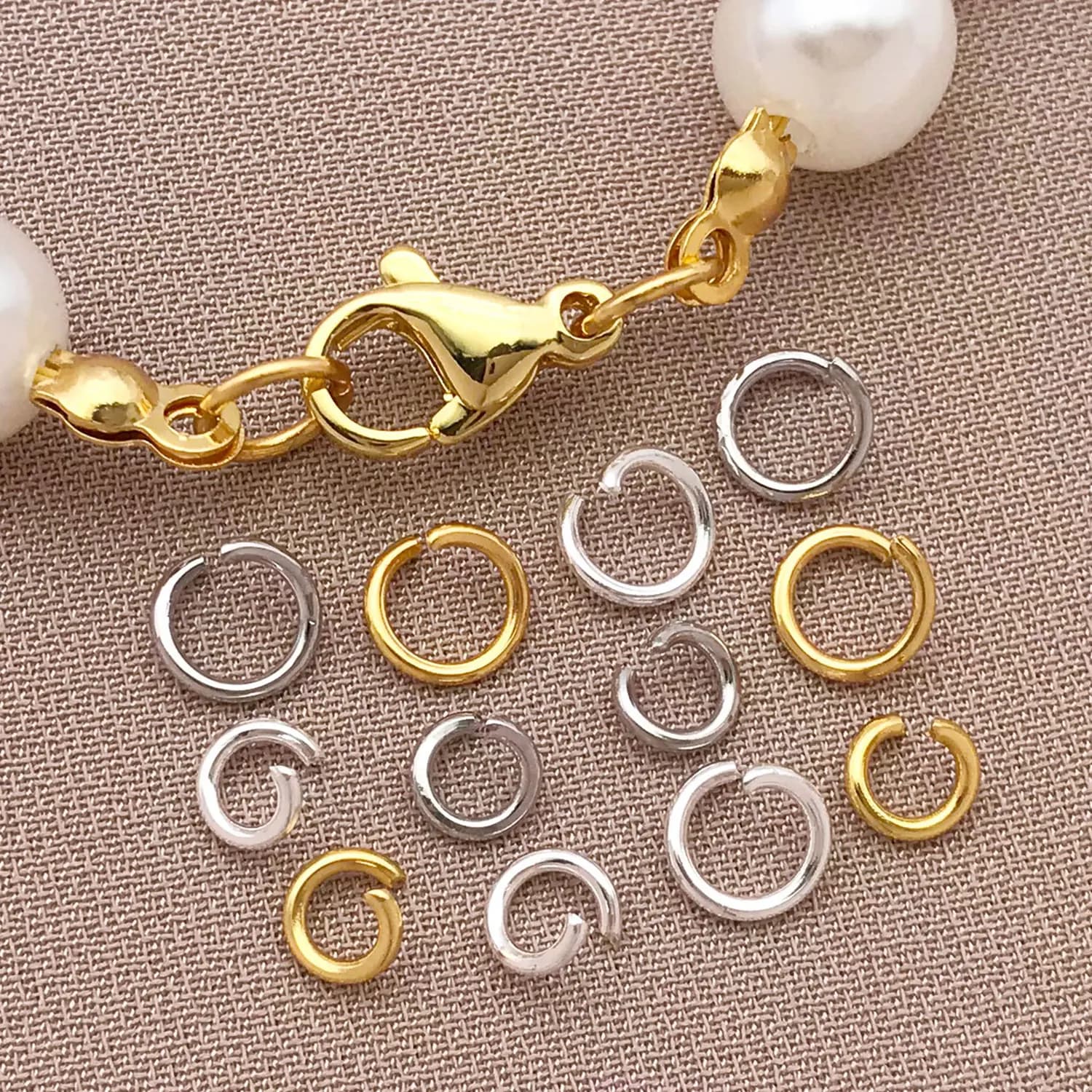 200 pcs 4/5mm 18K SilveryOpen Gold Plated Salt Rings Connectors for FAI Jewellery That Make Earrings Results Accessories
