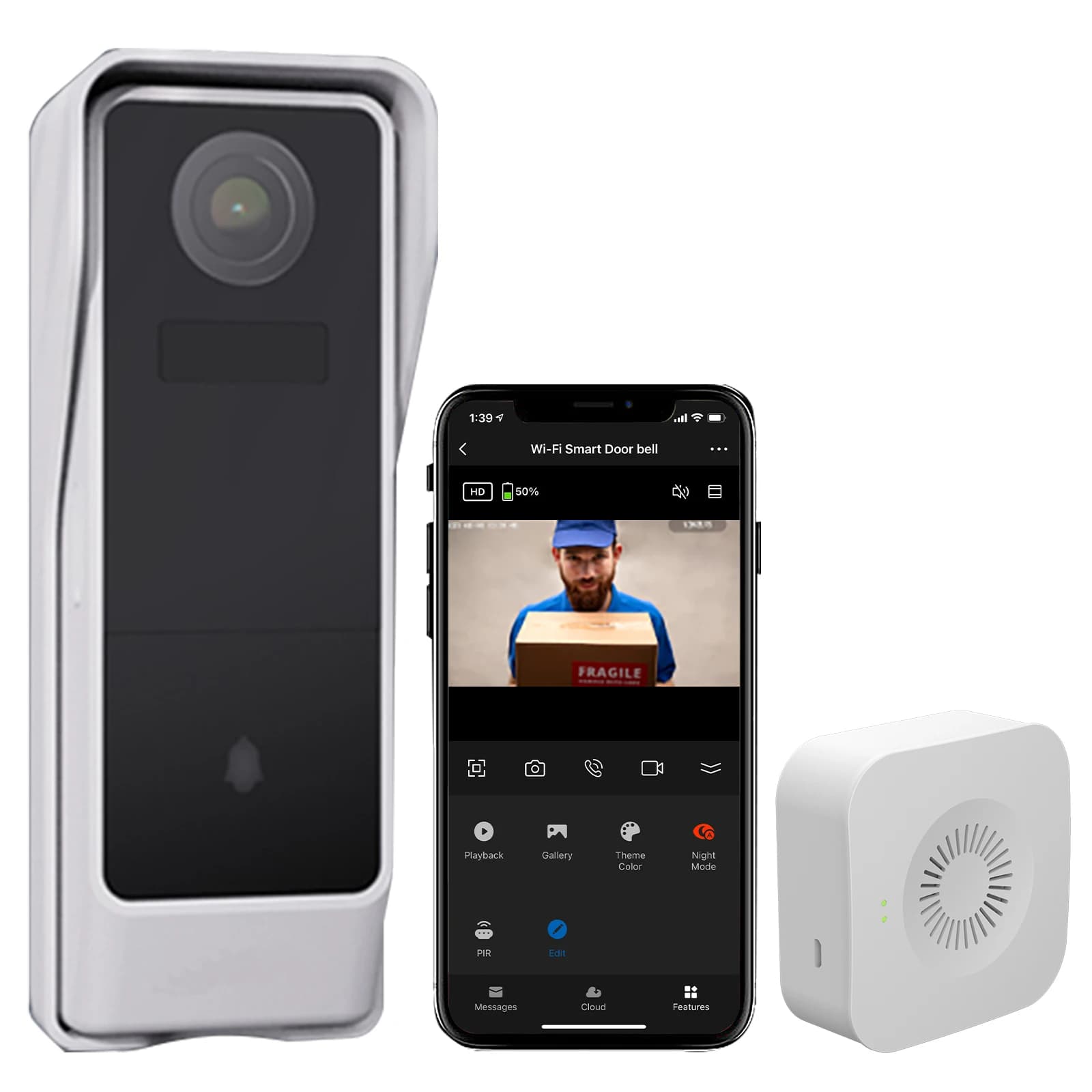 Nuovo arrivo Smart Home Video Doorbell 1080P Videocamera per campanello Visione notturna