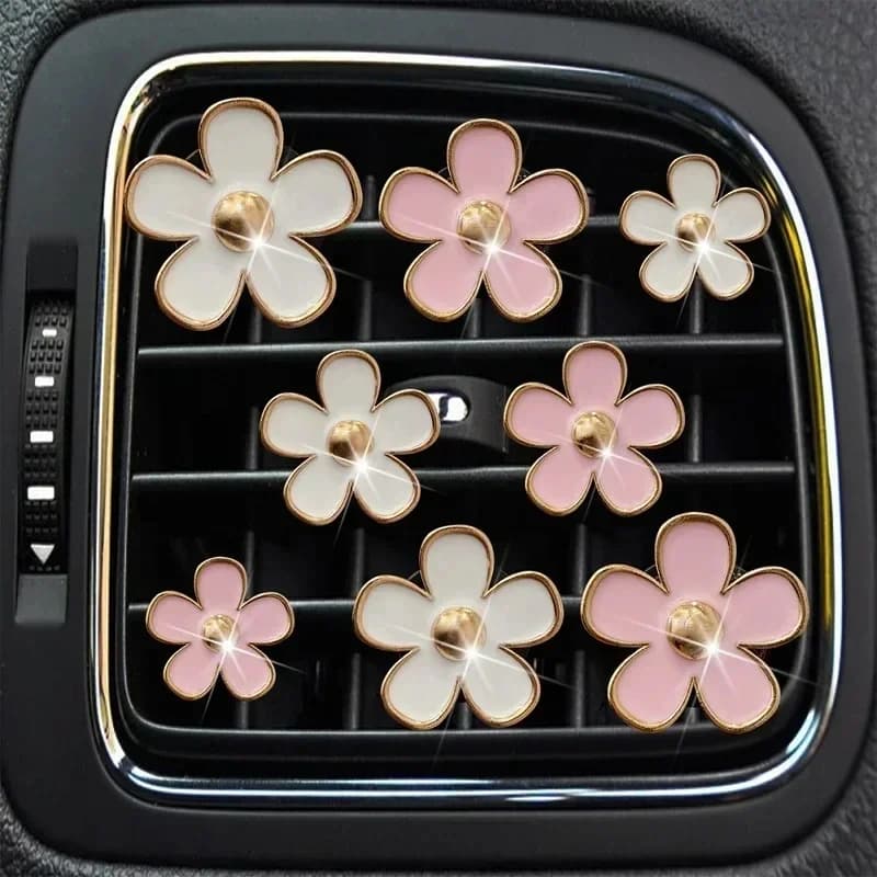 Cute Flower Car Outlet Vent Perfume Clips Air Freshener Diffuser Aromatherapy Conditioning Perfume Clip for Interior Decoration
