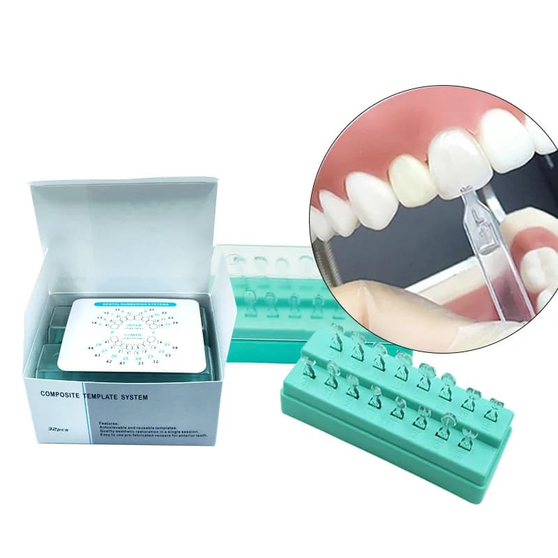 32-piece dental veneer mold kit made of composite resin veneer china tooth veneer tool for front composite dental whitening