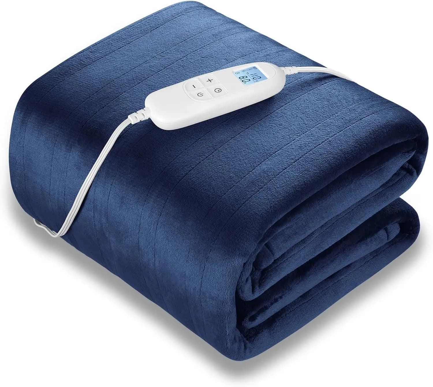 Coperta Elettrica Riscaldata Misura Queen con 6 Livelli di Calore, Timer Automatico e Flanella Ultra-Morbida per Uso Domestico