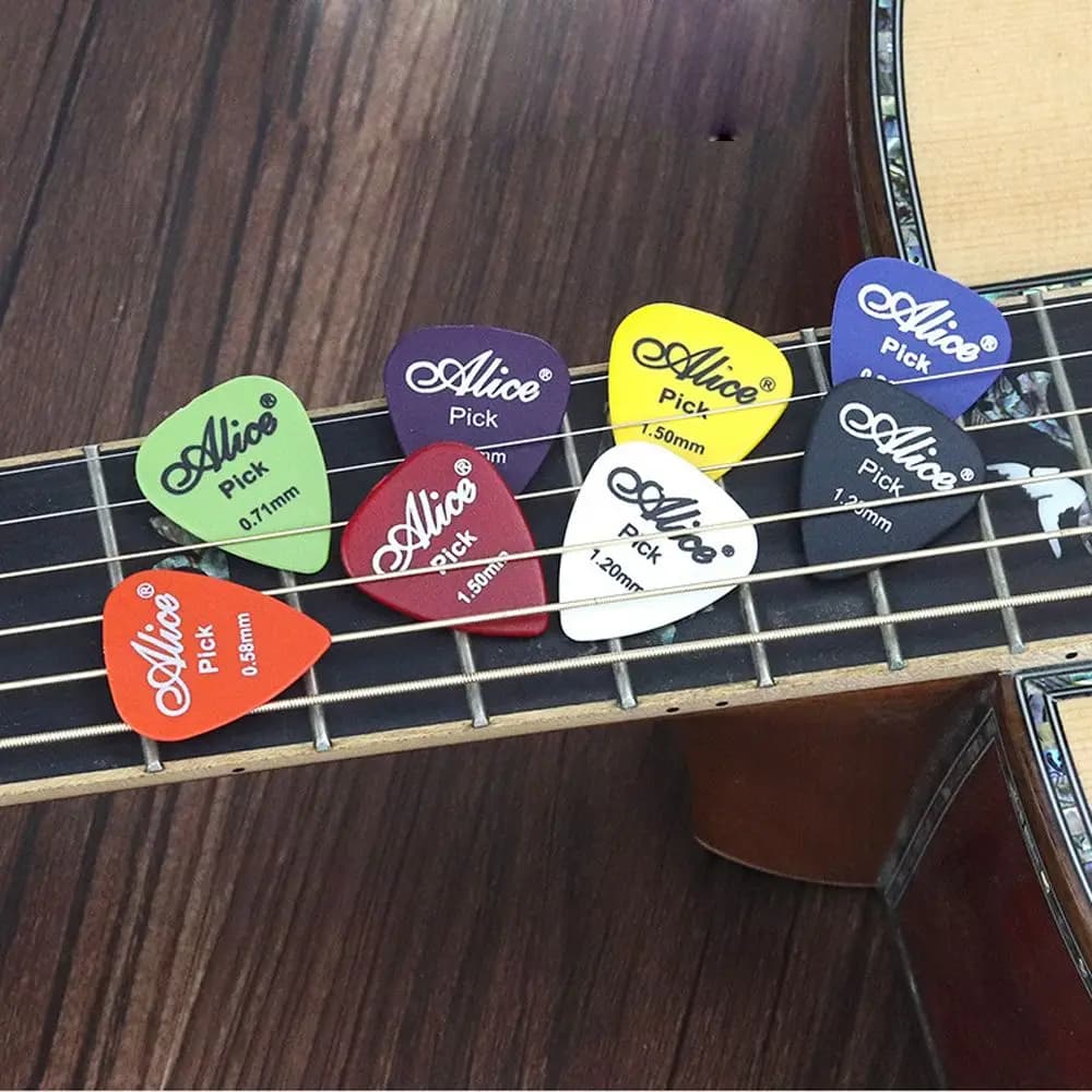Plettri per Chitarra Acustica in ABS Leggeri Multicolore, Confezione da 1, Accessori per Chitarra