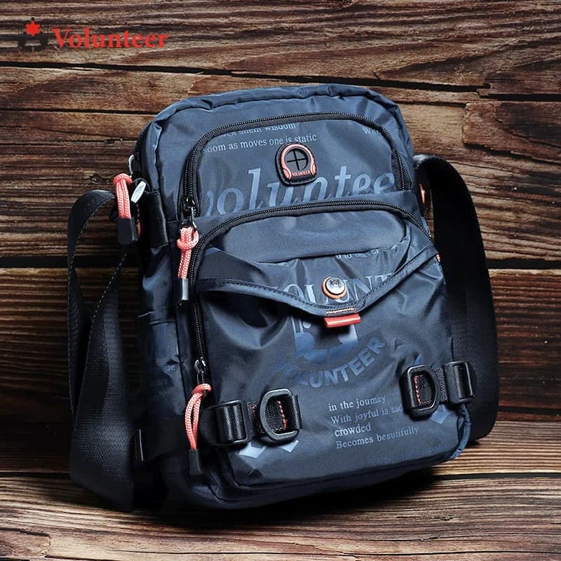 VOLUNTEER Borse a tracolla per uomo 2023 New Fashion Letter Design Impermeabile Casual Versatile Viaggio Laptop Borse Oxford 1518-31A