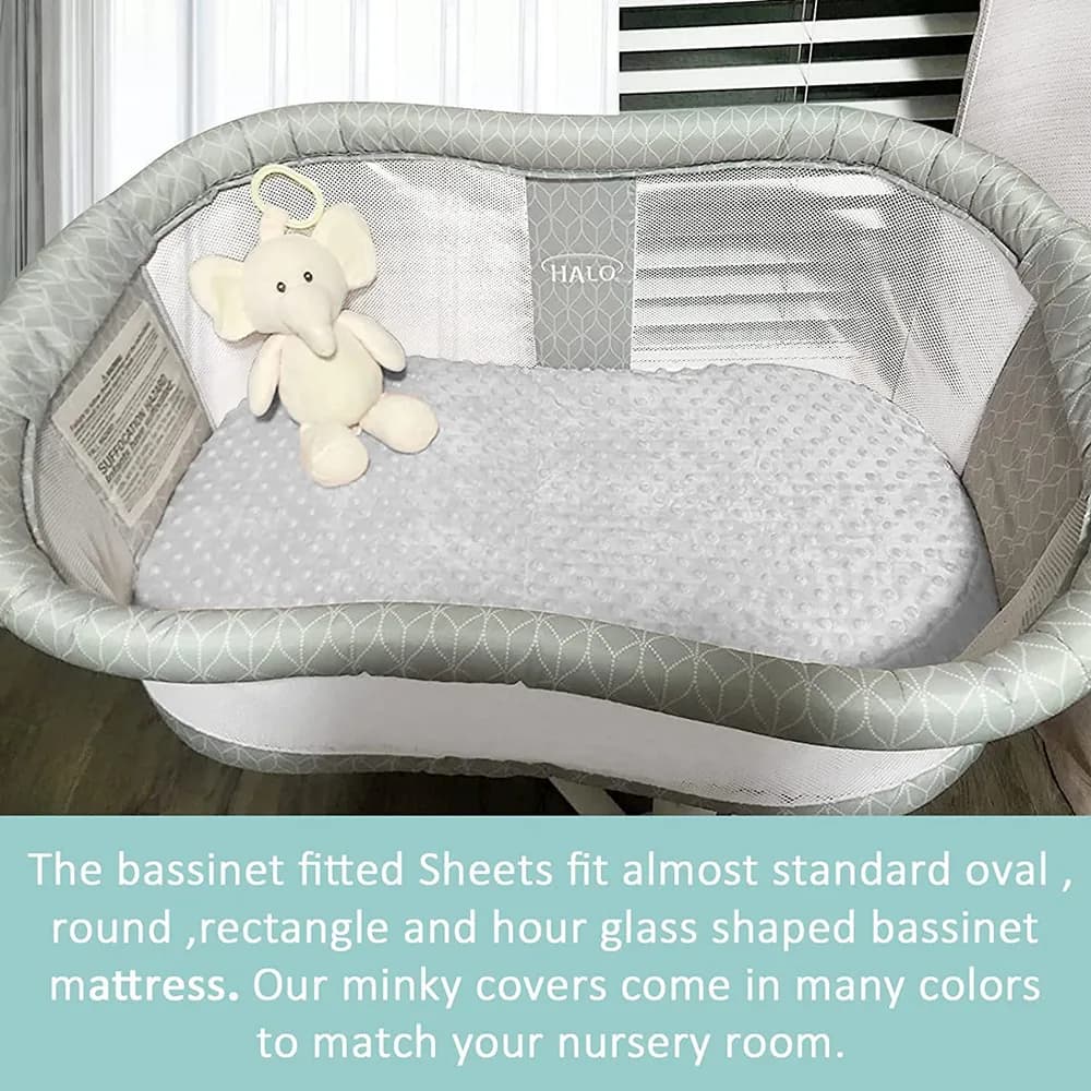 1/2pcs Soft Breathable Muslin Cotton Baby Minky Bassinet Fitted Sheet Newborn Crib Bed Sheet Universal Solid Color Infants Sheet