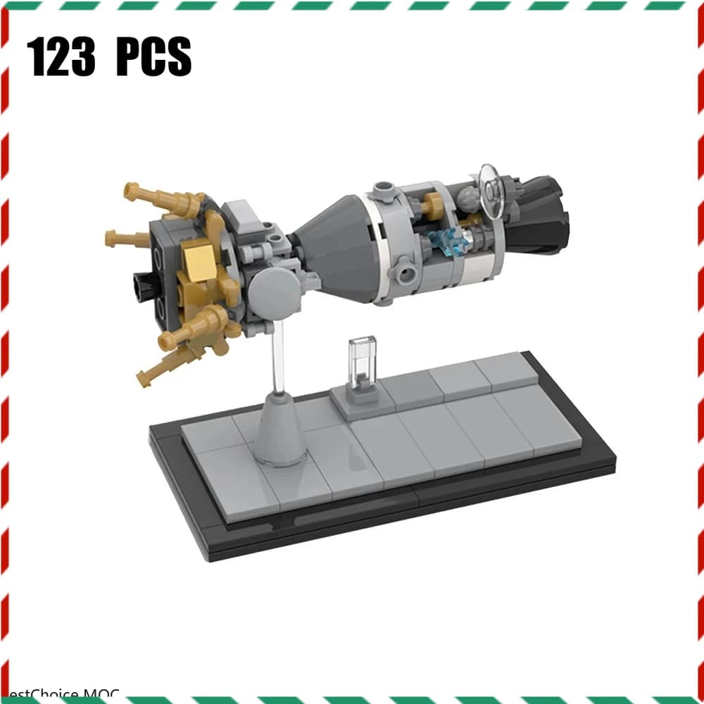 Space Mission Rocket XIIIby Building Block - DIY Assembly Bricks Moon Landing Spacecraft Display Kids Adults Space Enthusiasts