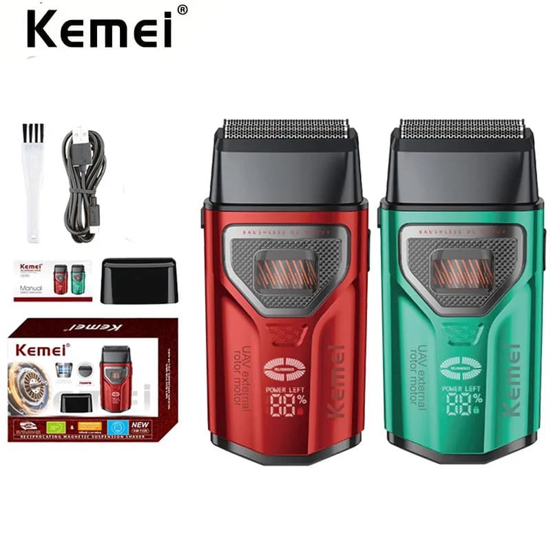Kemei T299 Professional Electric Razor for Barbiere, Lamina Razor for Hot Head, Brushless Motor for External Roll, Men's Rulebar