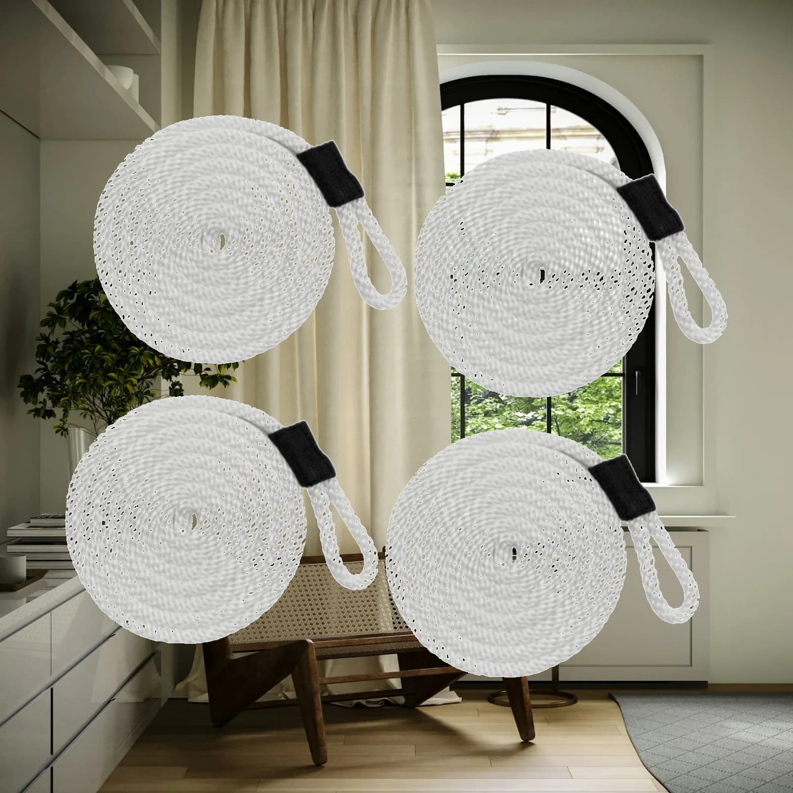 4 Pieces Docklines Mooring Rope Heavy Duty Fishing Pontoon Sailboat Double Braided Marine Berthing Rope Boat Cord Boat Dock Line