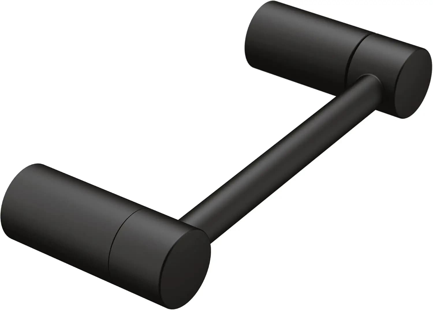 Portarotolo Moderno Nero Opaco a Doppio Supporto, Design Orientabile per Facile Installazione e Risparmio di Spazio