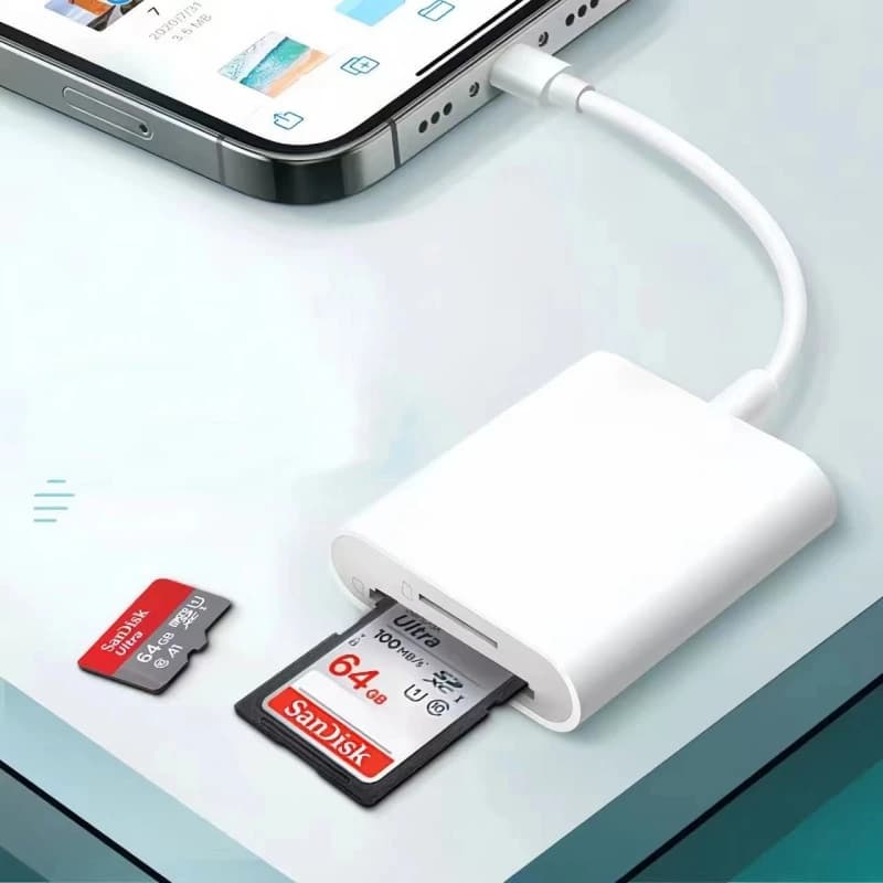 Lettore di schede da Lightning a SD per adattatore Flash SD/TF adattatore per scheda di memoria per IPhone IPad Flash Drive