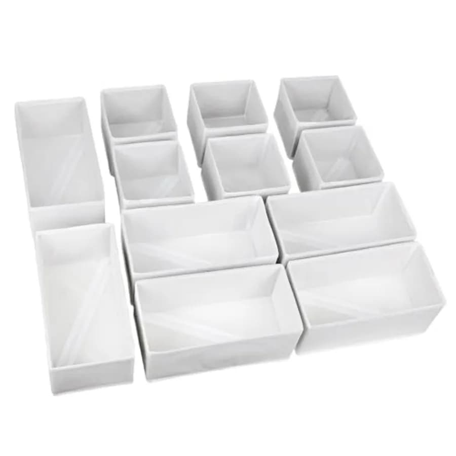 Organizzatore per Cassetti, Contenitore Pieghevole in Tessuto per Armadio e Organizzatore per Biancheria Intima, Vestiti Piegati, Capi di Abbigliamento