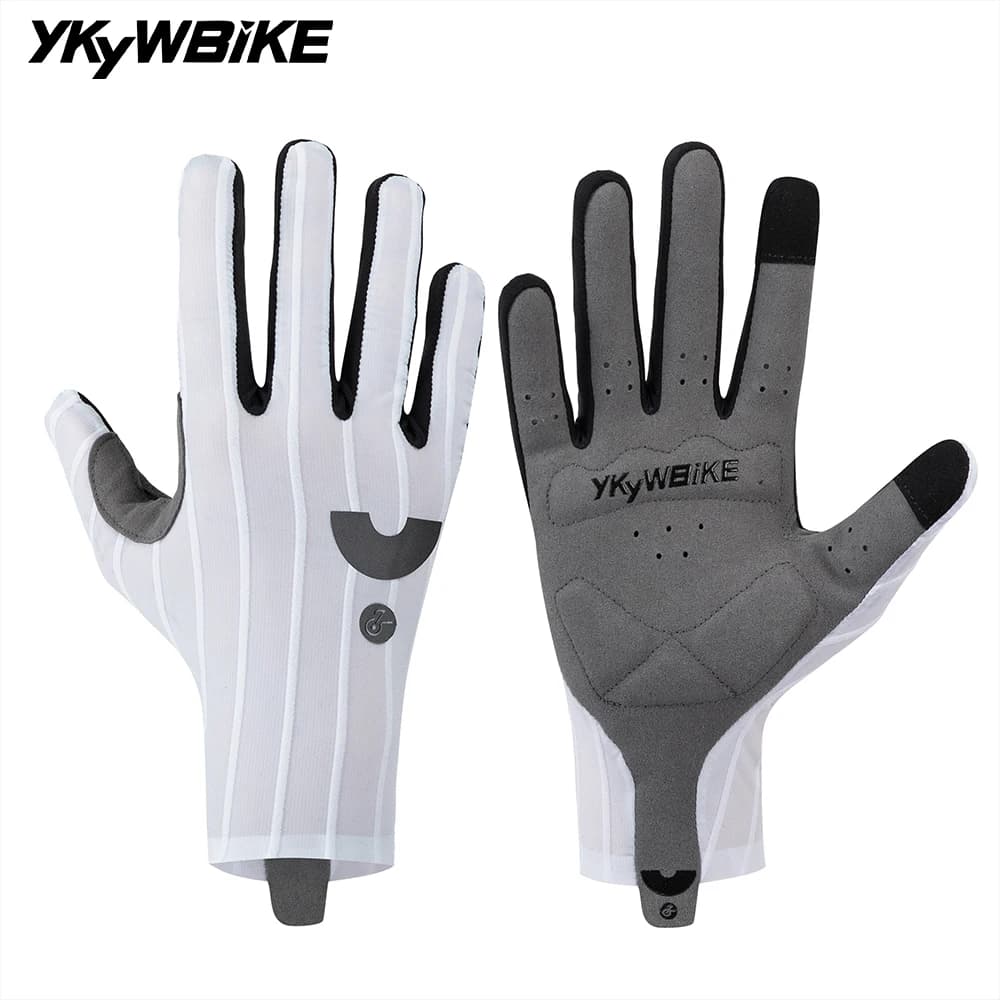 YKYWBIKE Cycling Gloves to Interior, Anti-slip, Long, for MTB and Road Bike, Aerodynamic, Reflective, with Touch Screen