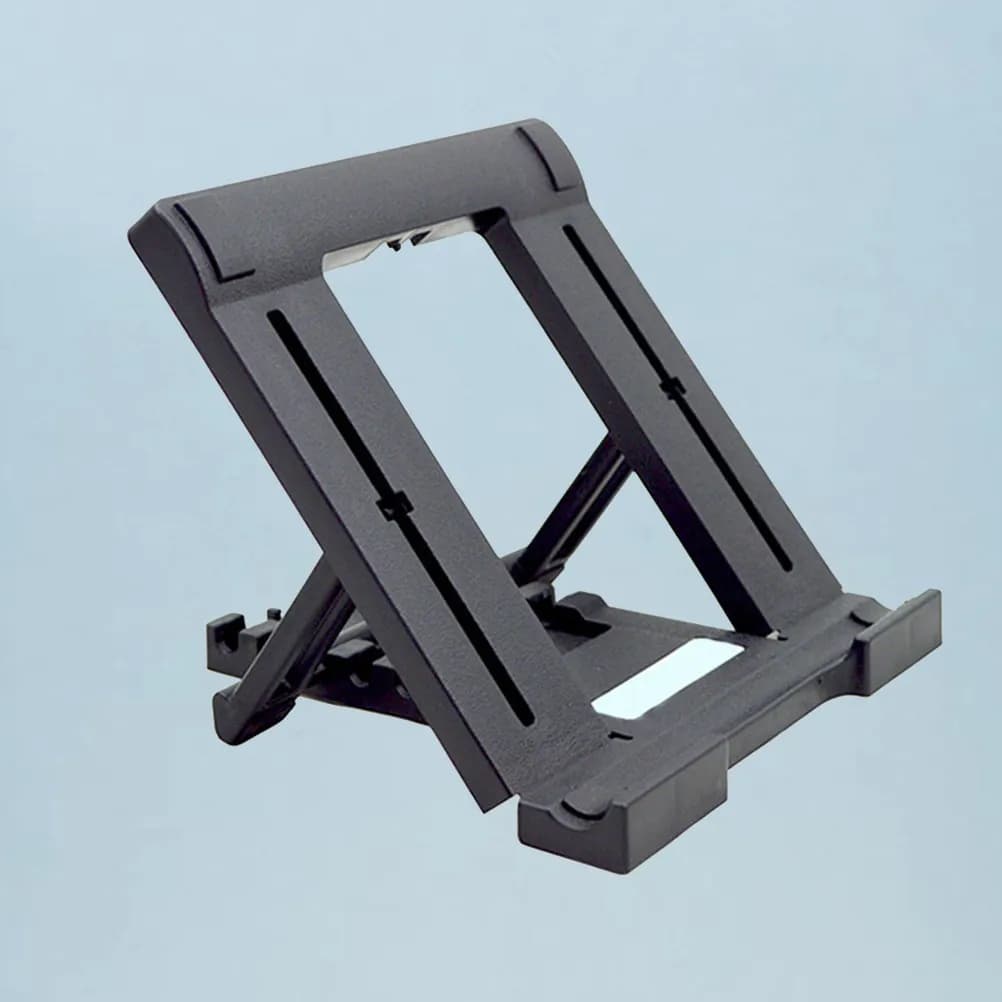 Supporto Universale Nero Pieghevole Portatile Mini Regolabile per Tablet, Stand Stabile per Uso Orizzontale e Verticale, per Tablet e Laptop