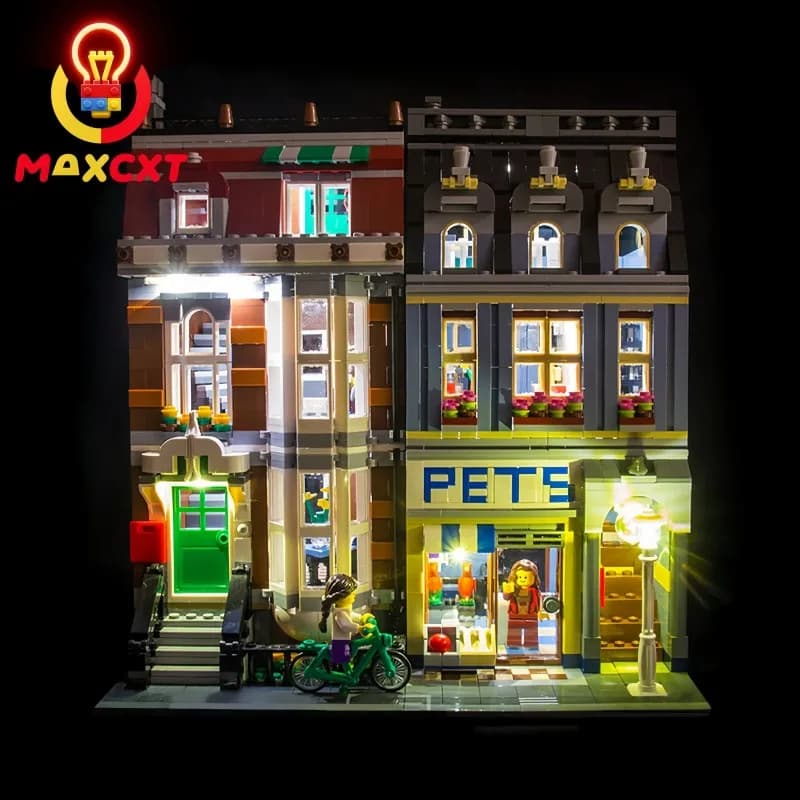 MAXCXT Set di luci a LED per LEGO 10218 Pet Shop Lampada decorativa fai-da-te (set di blocchi di costruzione Lego non incluso)