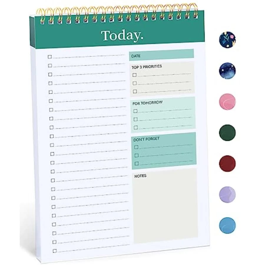 To Do List Notepad - To Do List Notebook for Work with 52 Sheets, 9.8" x 6.5", Undated Daily Planner Perfect for Daily Tasks an