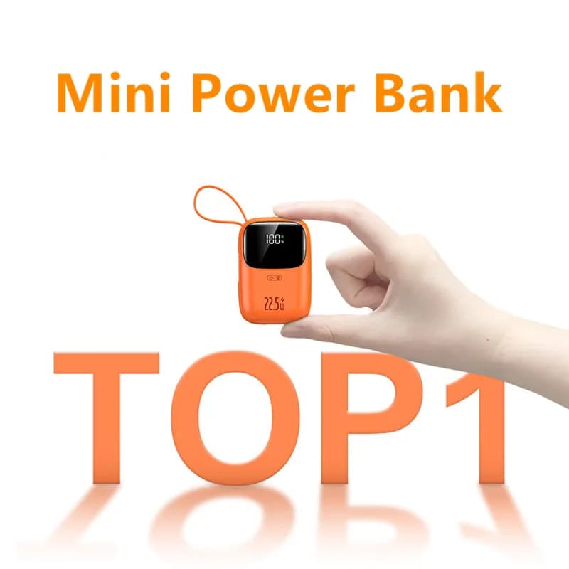 Portable Power Bank 10000mAh High Capacity Cable Two-way Fast Charging Mini Powerbank Type-C For Xiaomi iPhone Samsung
