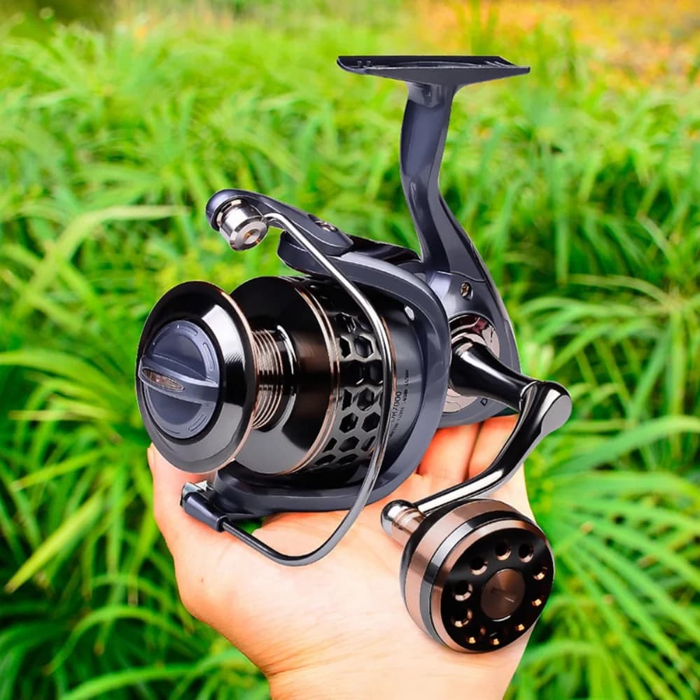Bobina interamente in metallo Bobina di filatura 5.1:1 5.2:1 Rapporto di trasmissione Trascina in fibra di carbonio impermeabile per esca Pesca in mare Casting Anchor 2000-7000