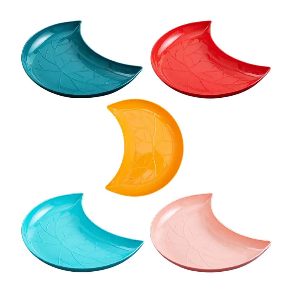 Set di 5 Vassoi per Frutta Secca, Piatti in Plastica Multicolore Creativi per Snack, Dessert e Pasticceria, Ideali per Servire e Conservare