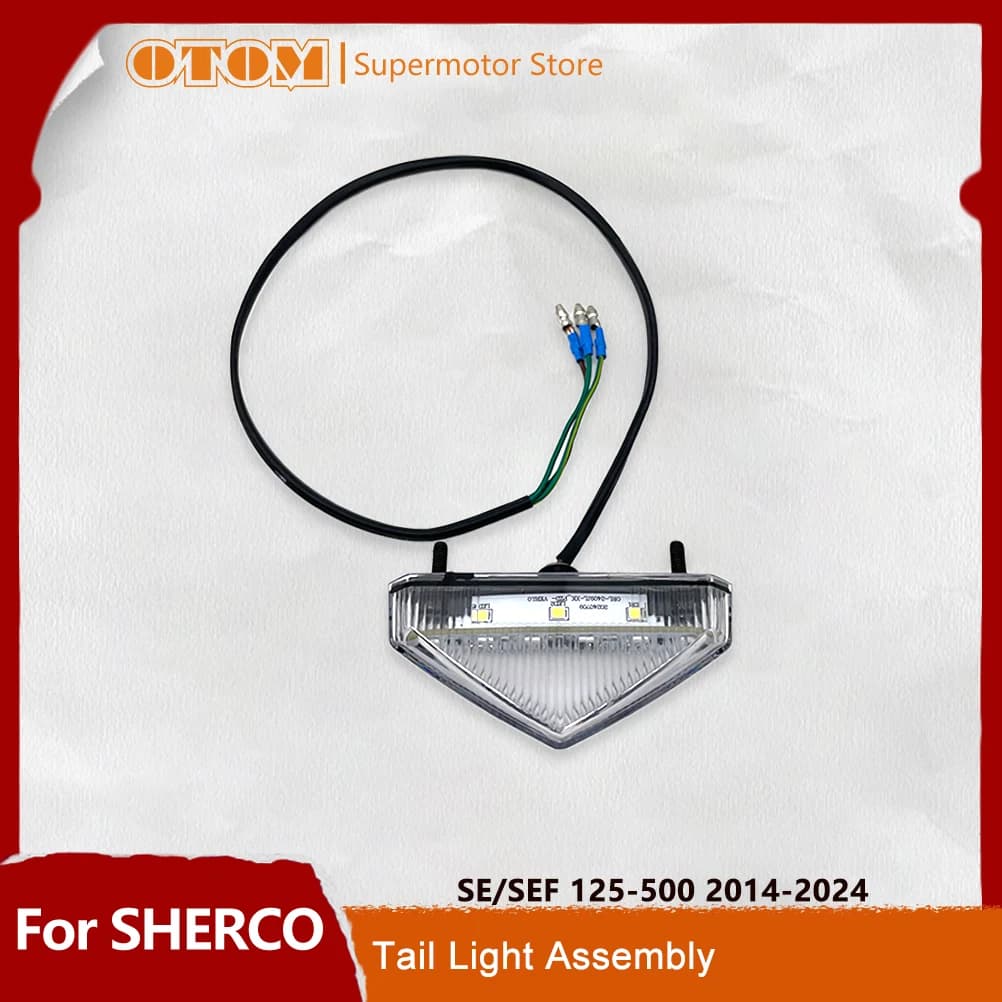 Accessori moto Gruppo fanale posteriore Fanale posteriore Lampada freno per SHERCO SE SEF 125 250 300 450 500 2014-2024 Pit Dirt Bikes