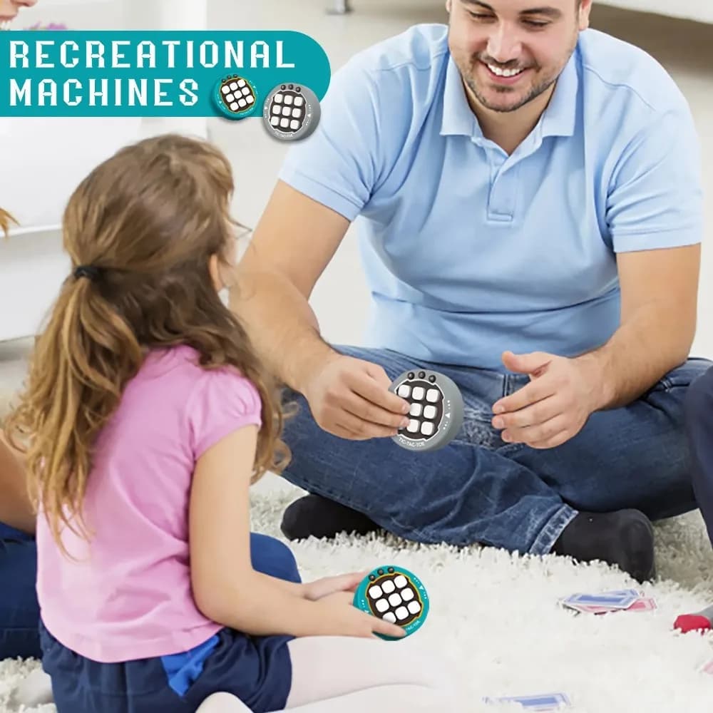Gioco elettronico portatile Tic Tac Toe Bolt Gioco da tavolo educativo portatile 3 in 1 per alleviare lo stress