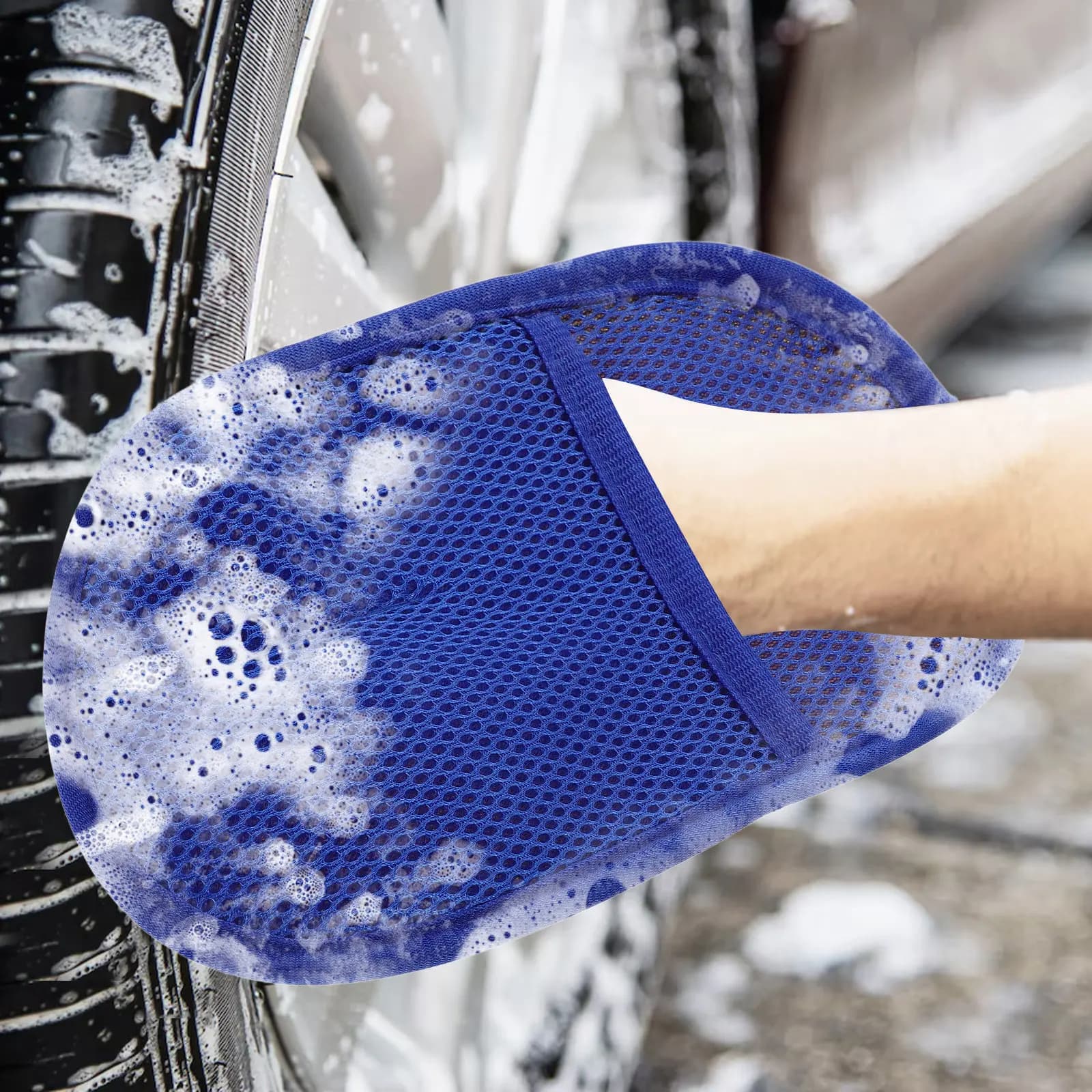 Super Soft Fleece Car Wash Gloves Thickened Design for Scratch-Free Waxing Buffing Interior Exterior Cleaning