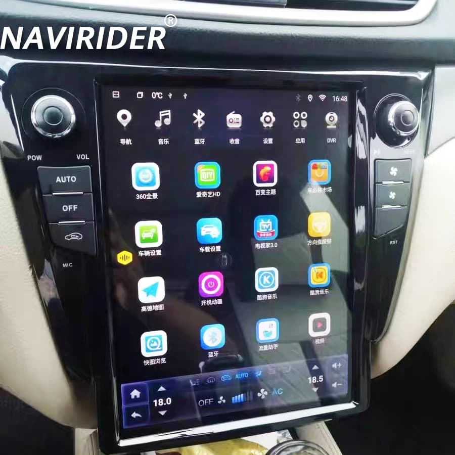 Autoradio Per Nissan Xtrail 2014-2019 X-Trail Qashqai 12.1 pollici Tesla Schermo Android 15 Lettore Video Multimediale di Navigazione GPS