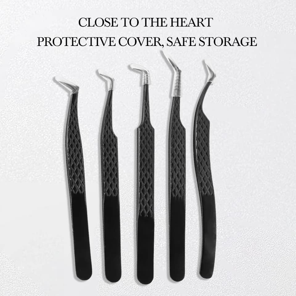 High Precision Aguud Grips for Extension Eyelashes, Instrument for Volume and Cyuffs, for Professional Makeup Machines