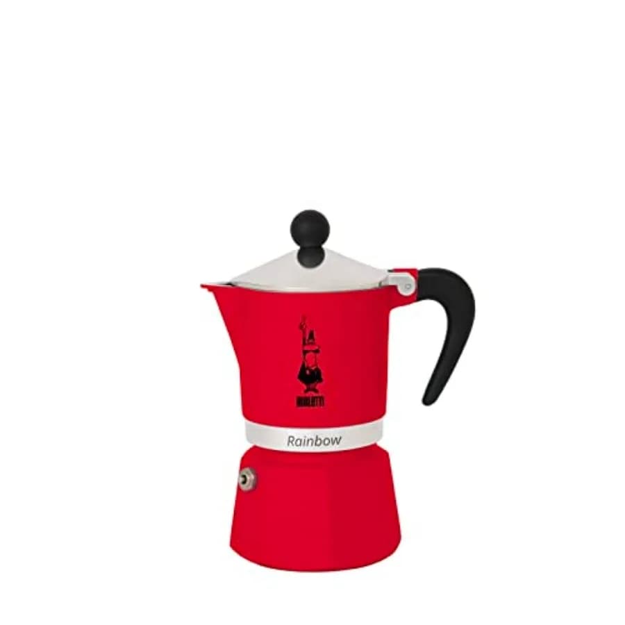 Rainbow Moka Pot in, 6 Cup Stove Top Espresso Maker - Cafetera for Ground Coffee, Italian Coffee Maker for Home Brewing