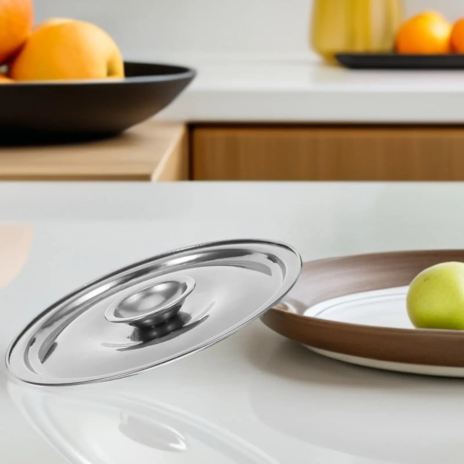 Frying Pan Cover Cookware Lids for Pots Kitchen Cap Stainless Steel Replacement