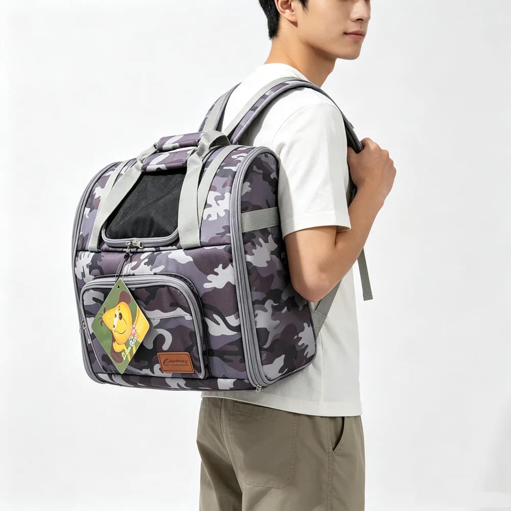 Camouflage Puppy Bag, Carrier Bag For Small Animal Cat Dog Outdoor Travel Pet Handbag Backpack Transportation Carrying Goods
