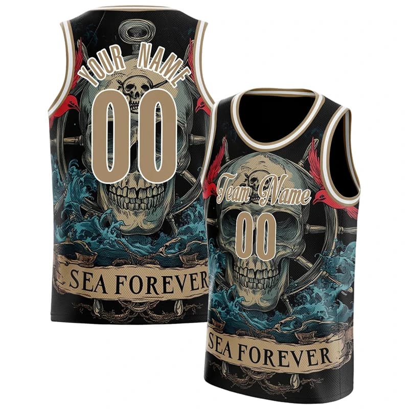 Canotta da basket con grafica teschio alla moda, tendenza estiva, nome personalizzato, nome della squadra, gilet sportivo da uomo e da donna, uniforme da squadra oversize casual