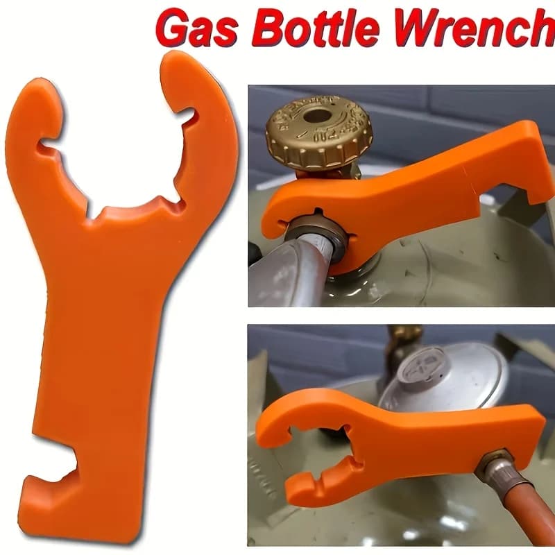 Key for plastic gas cylinders, portable tool for summer camping for installation and removal of gas cylinder valve, ideal for outdoor use