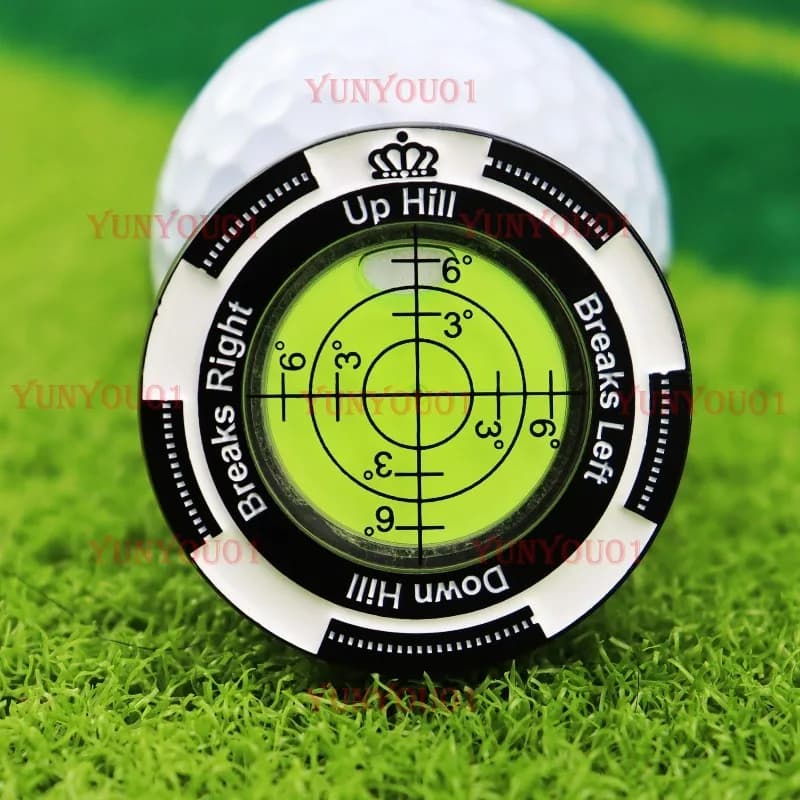 Forniture da golf Indicatore di posizione della palla di livello del lettore di pendenza verde Indicatore/marchio della palla a doppia faccia